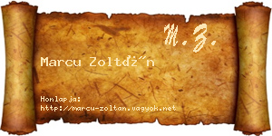 Marcu Zoltán névjegykártya